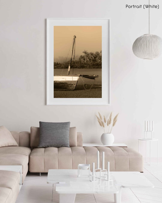 Framed Artwork with a white frame  in an office space