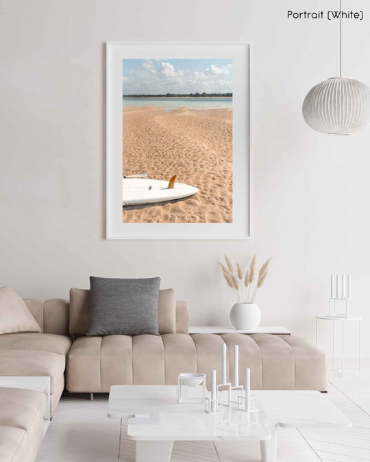 Framed Artwork with a white frame  in an office space