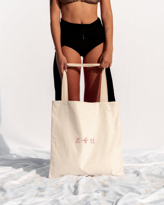 AVIO & KISS Tote Bag (Blue/Pink)