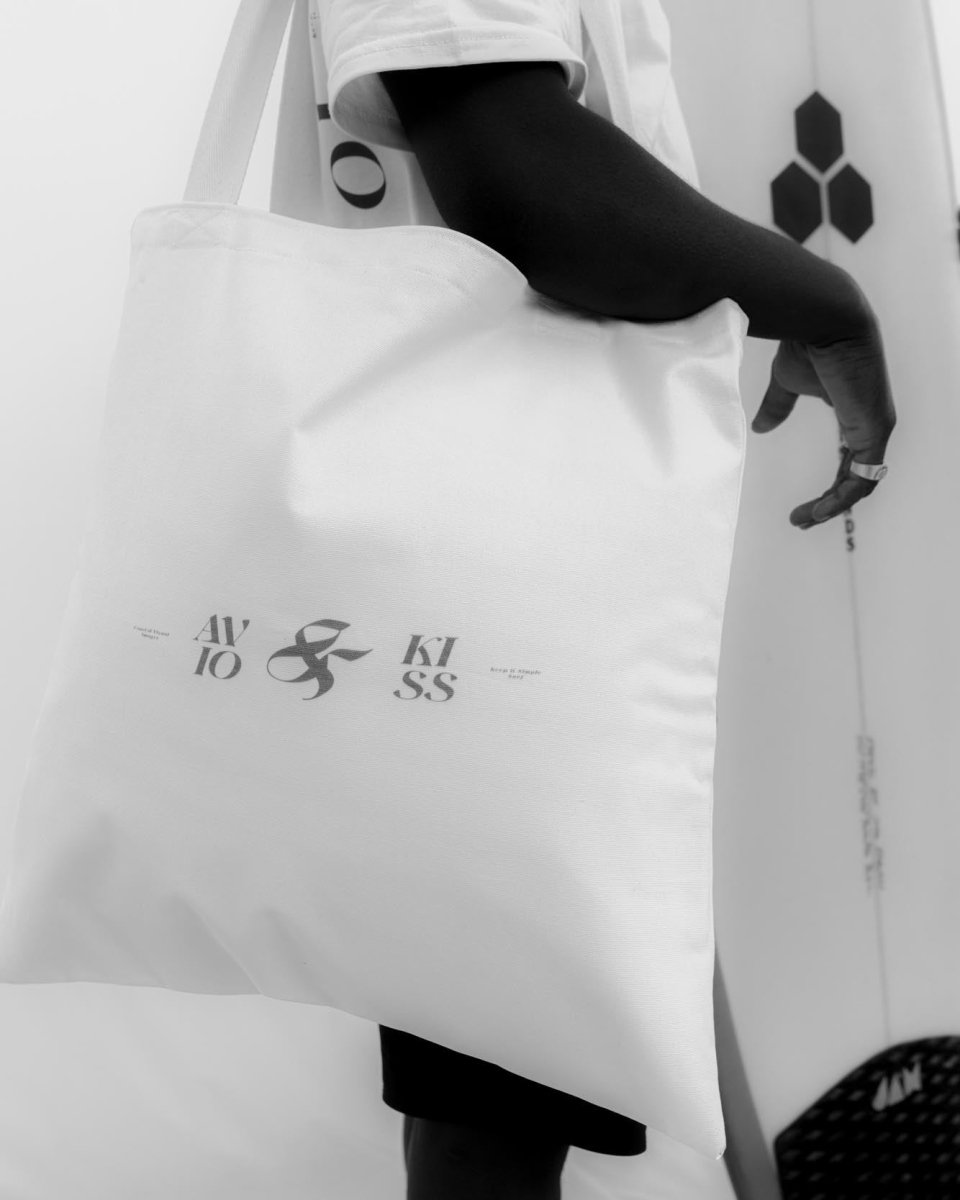 AVIO & KISS Tote Bag (Blue/Pink)