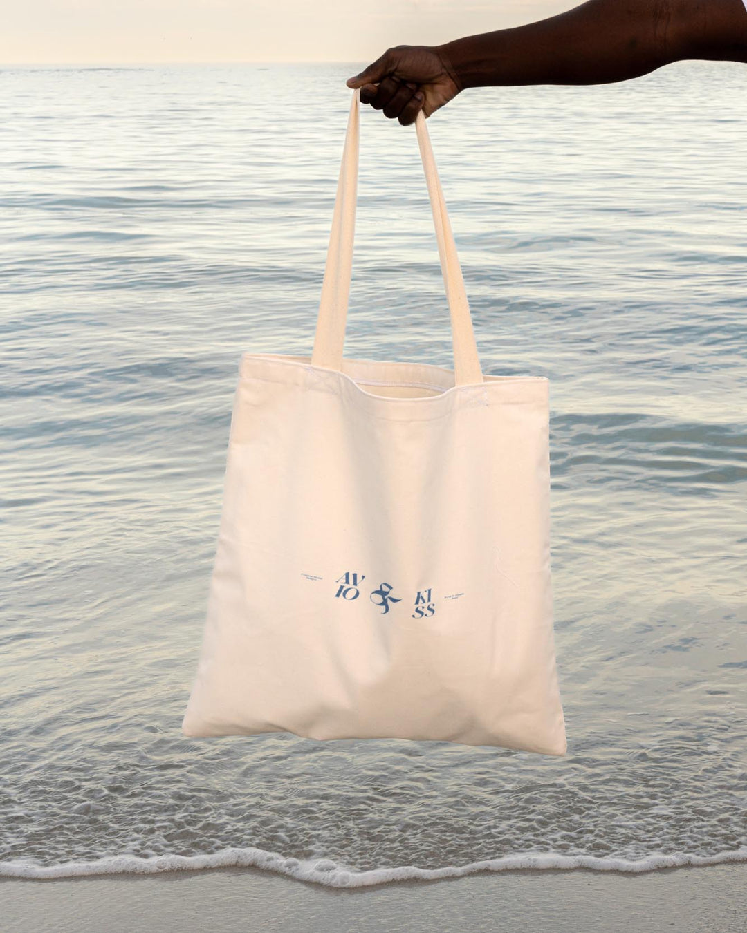 AVIO & KISS Tote Bag (Blue/Pink)