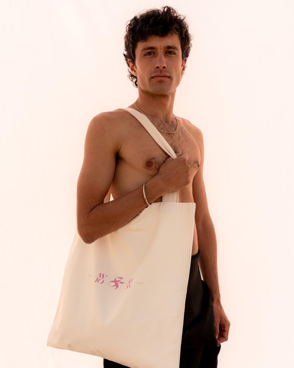 AVIO & KISS Tote Bag (Blue/Pink)