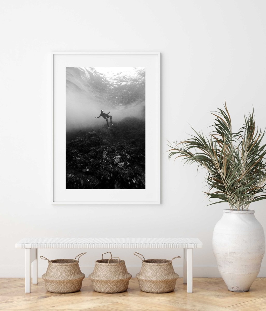 Framed Artwork with a white frame in an office space
