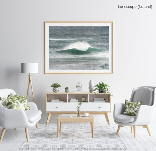 Big wave crashing out in ocean