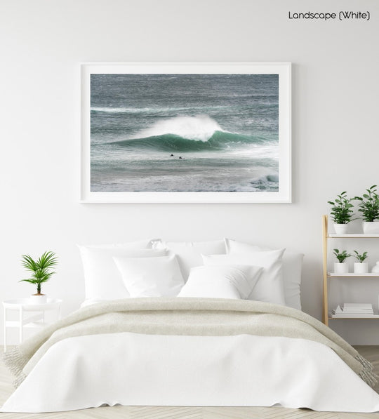 Big wave crashing out in ocean