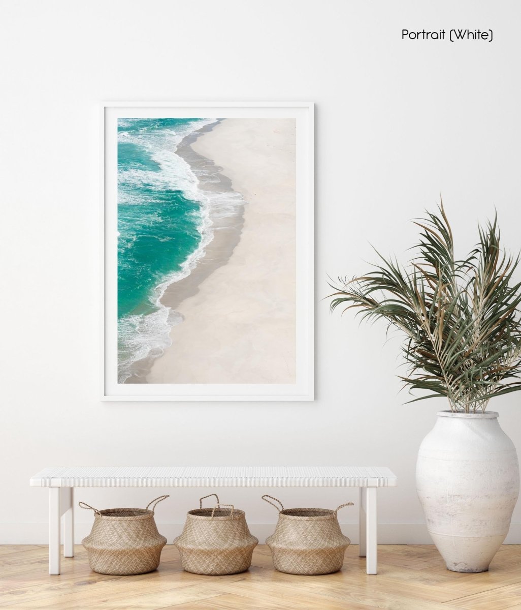 Aerial of an empty beach along the west coast of south africa
