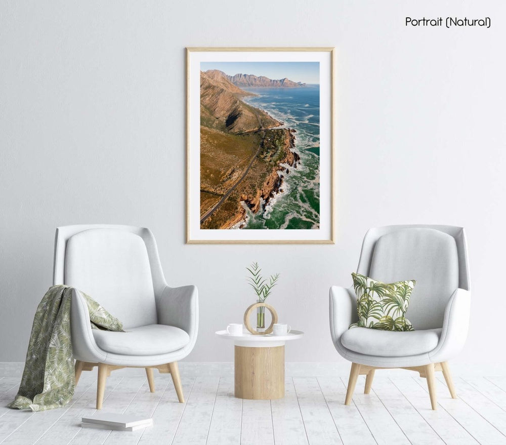 Aerial of clarence drive in cape town