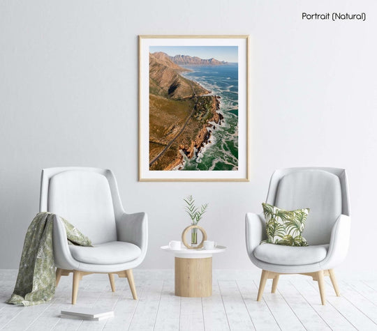 Aerial of clarence drive in cape town