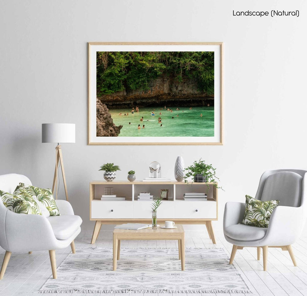 People swimming in Uluwatu, Bali