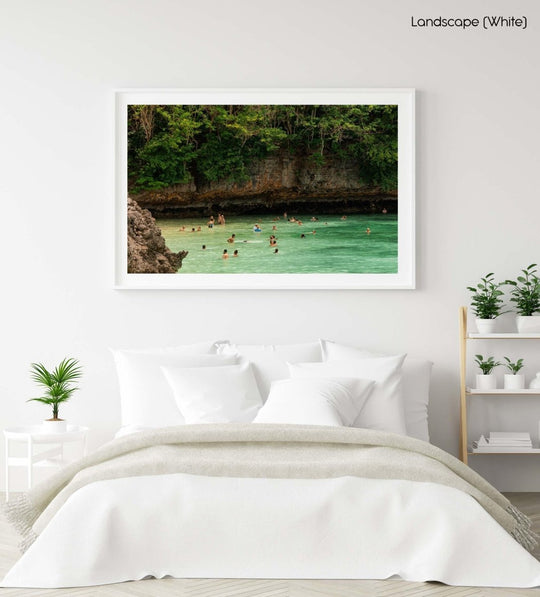 People swimming in Uluwatu, Bali