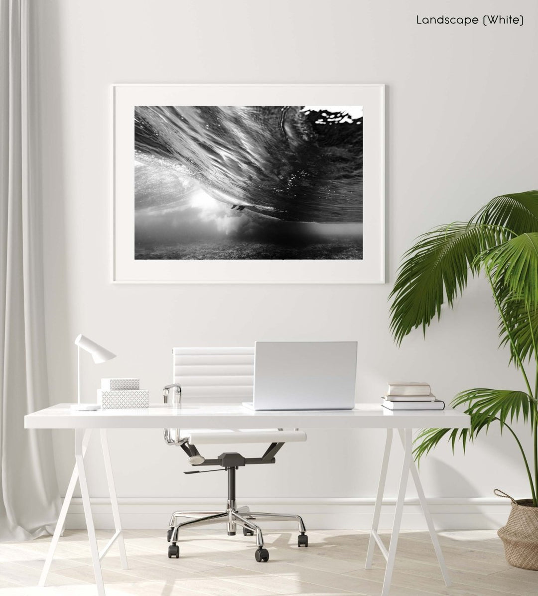 Framed Artwork with a white frame  in an office space