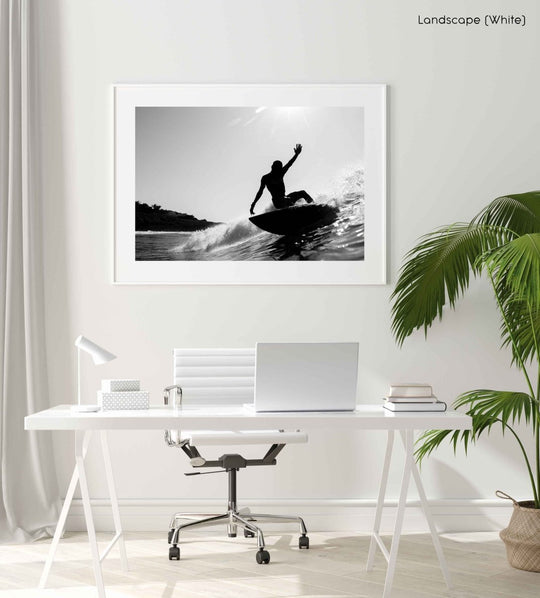 Framed Artwork with a white frame  in an office space