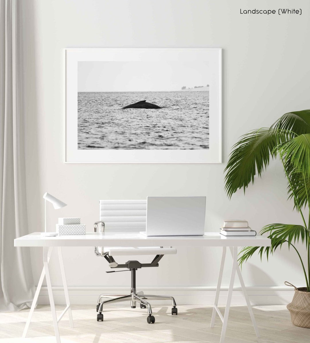 Framed Artwork with a white frame  in an office space