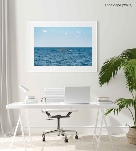 Framed Artwork with a white frame  in an office space