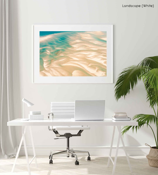 Framed Artwork with a white frame  in an office space