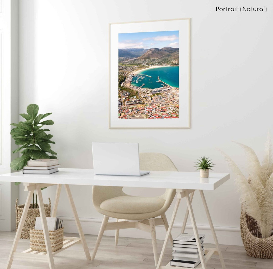 Framed Artwork with a natural frame in a living room