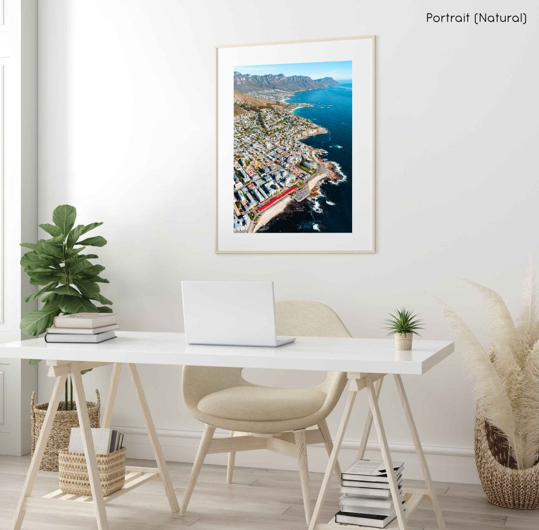 Framed Artwork with a natural frame in a living room