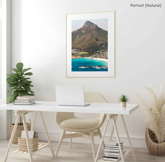 Framed Artwork with a natural frame in a living room