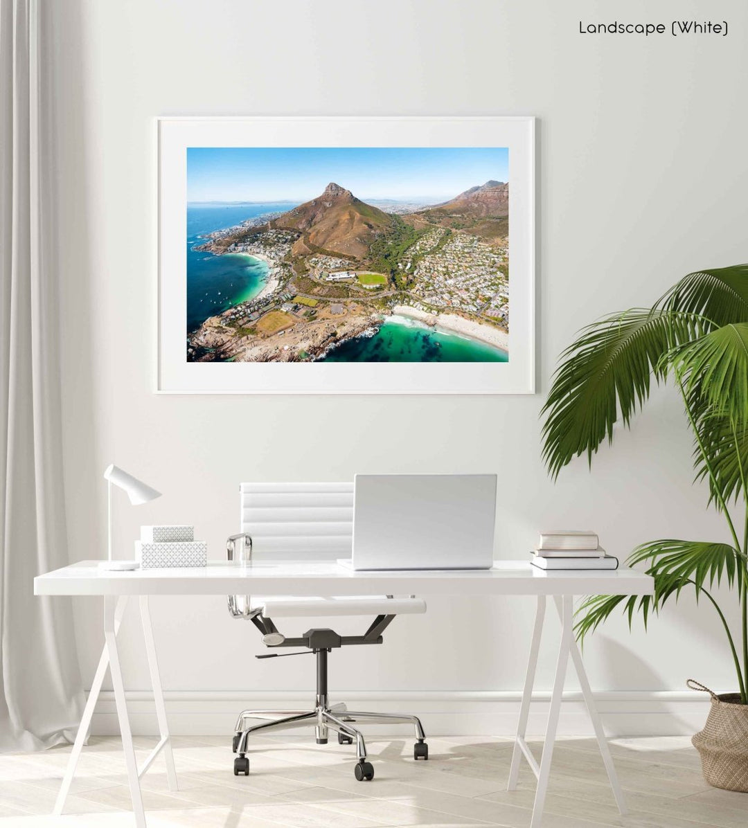 Framed Artwork with a white frame in an office space