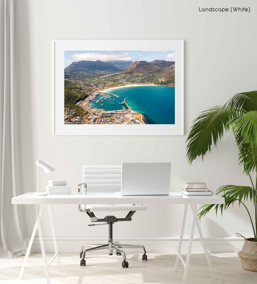 Framed Artwork with a white frame in an office space