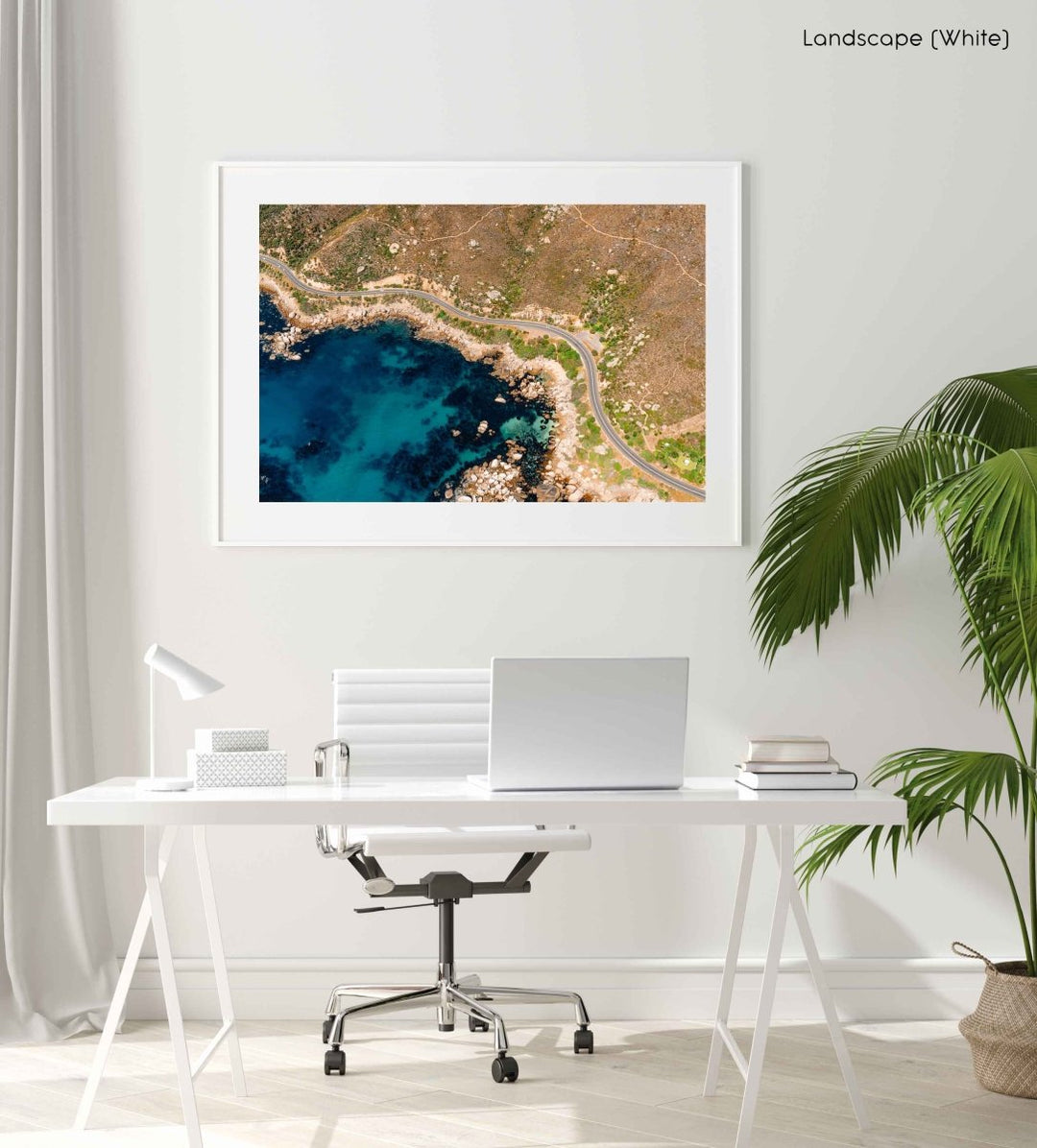 Framed Artwork with a white frame in an office space