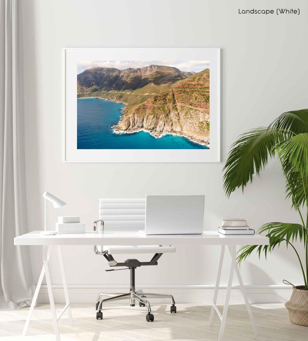 Framed Artwork with a white frame in an office space