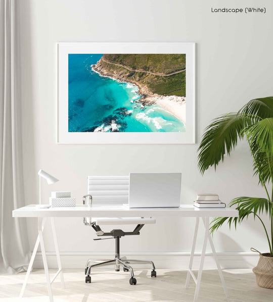 Framed Artwork with a white frame in an office space