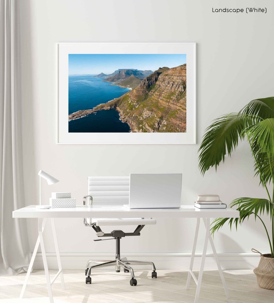 Framed Artwork with a white frame in an office space