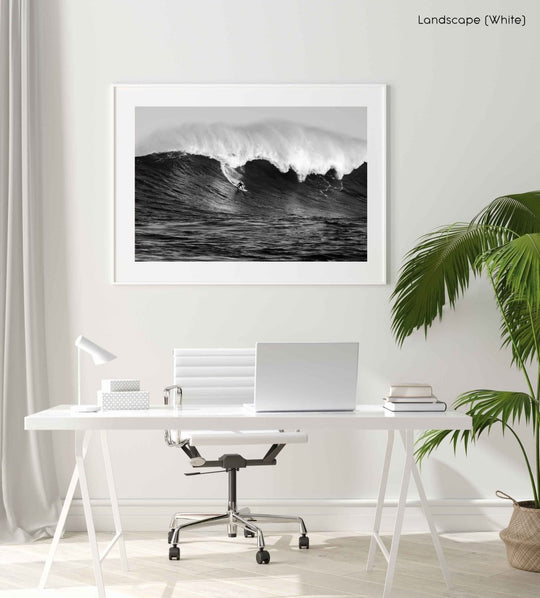 Framed Artwork with a white frame in an office space