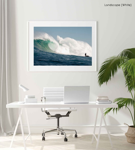 Framed Artwork with a white frame in an office space