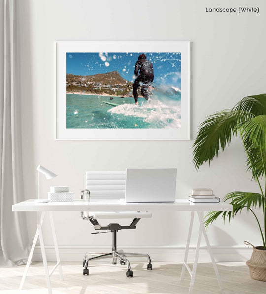 Framed Artwork with a white frame in an office space