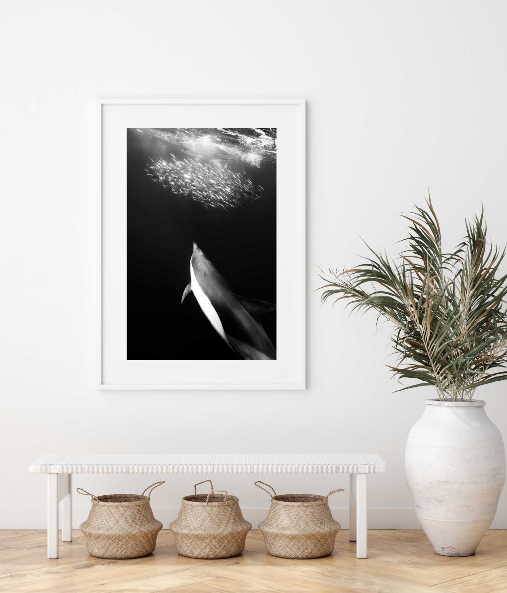 Framed Artwork with a white frame in an office space