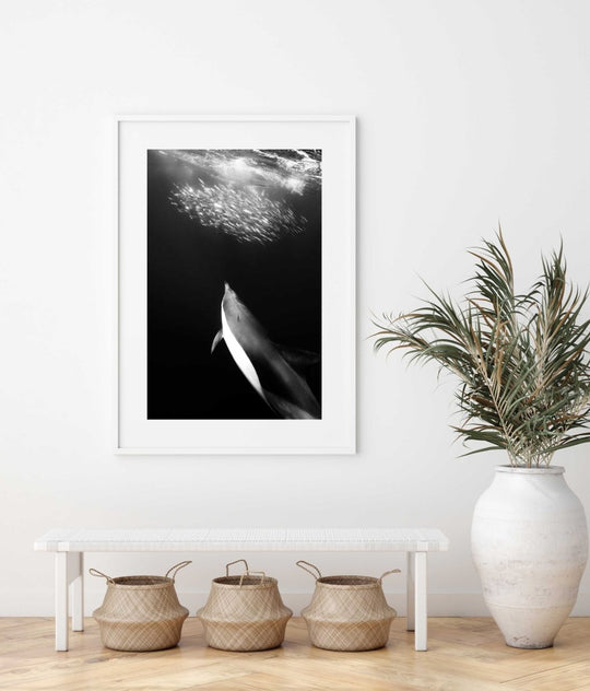 Framed Artwork with a white frame in an office space