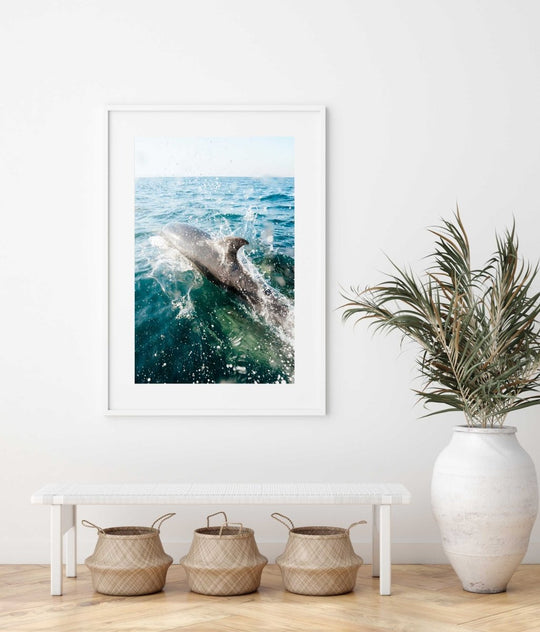 Framed Artwork with a white frame in an office space