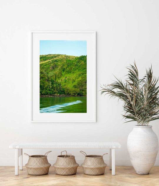 Framed Artwork with a white frame in an office space