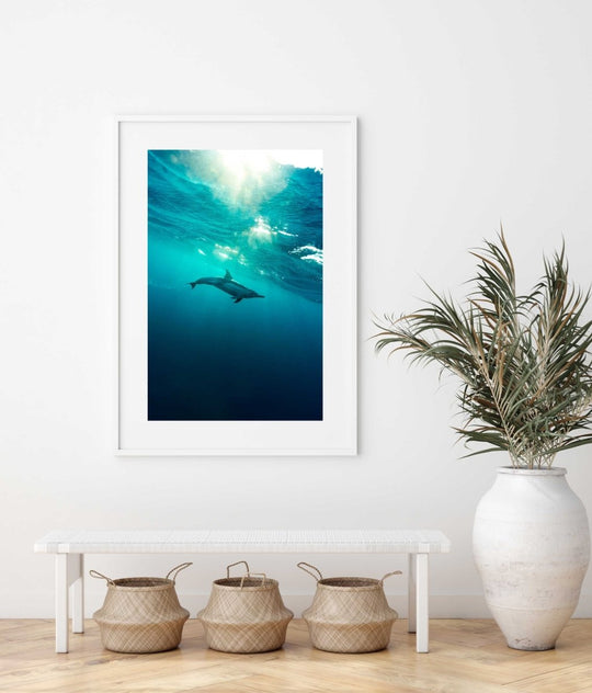 Framed Artwork with a white frame in an office space