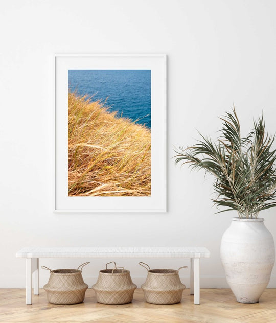 Framed Artwork with a white frame in an office space