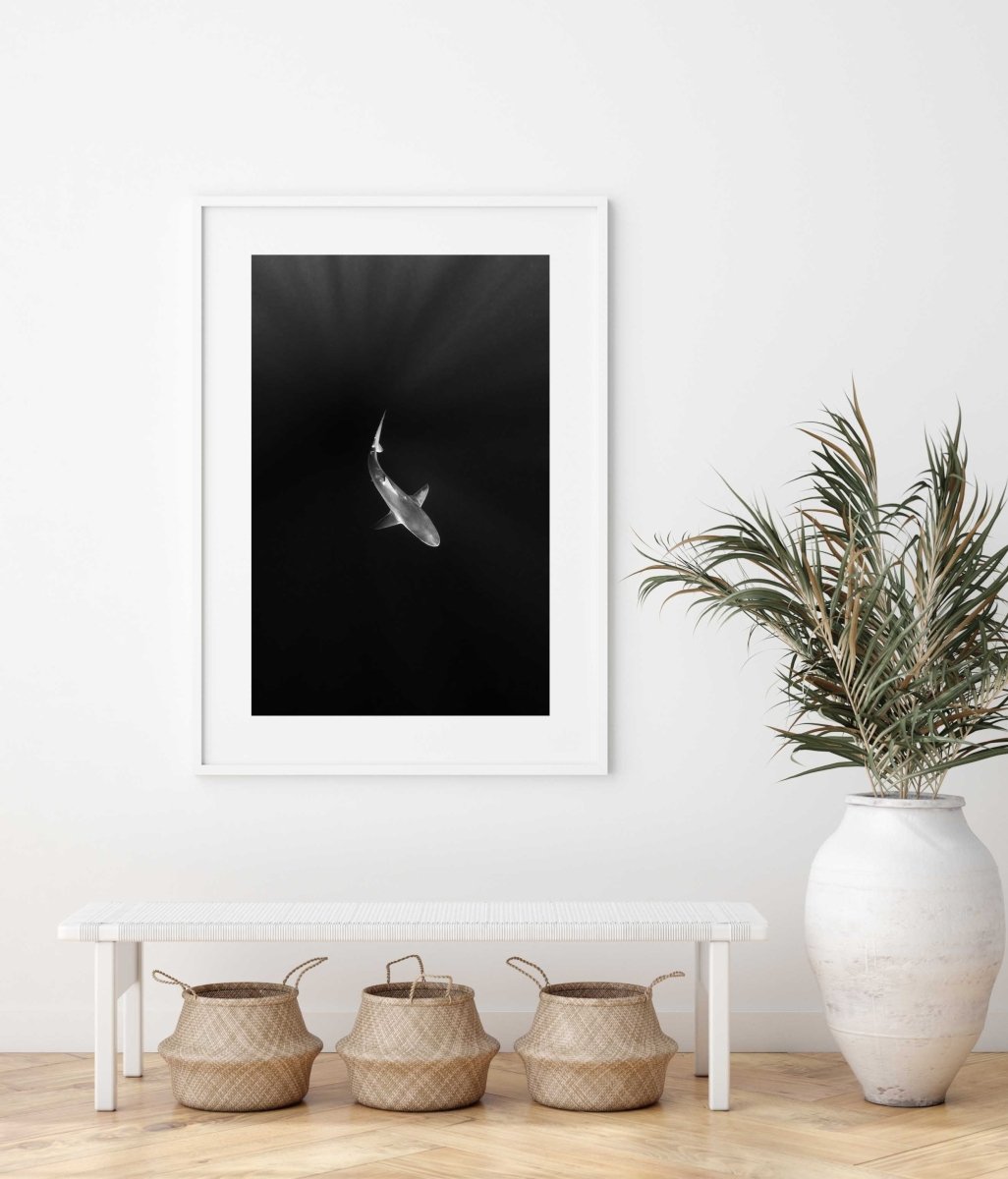 Framed Artwork with a white frame in an office space