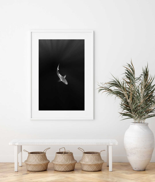 Framed Artwork with a white frame in an office space