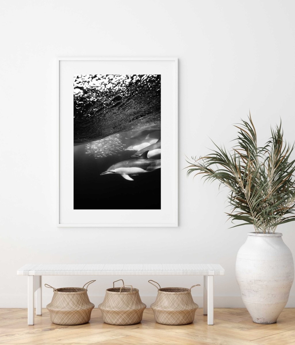 Framed Artwork with a white frame in an office space