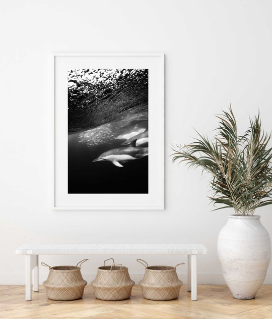 Framed Artwork with a white frame in an office space