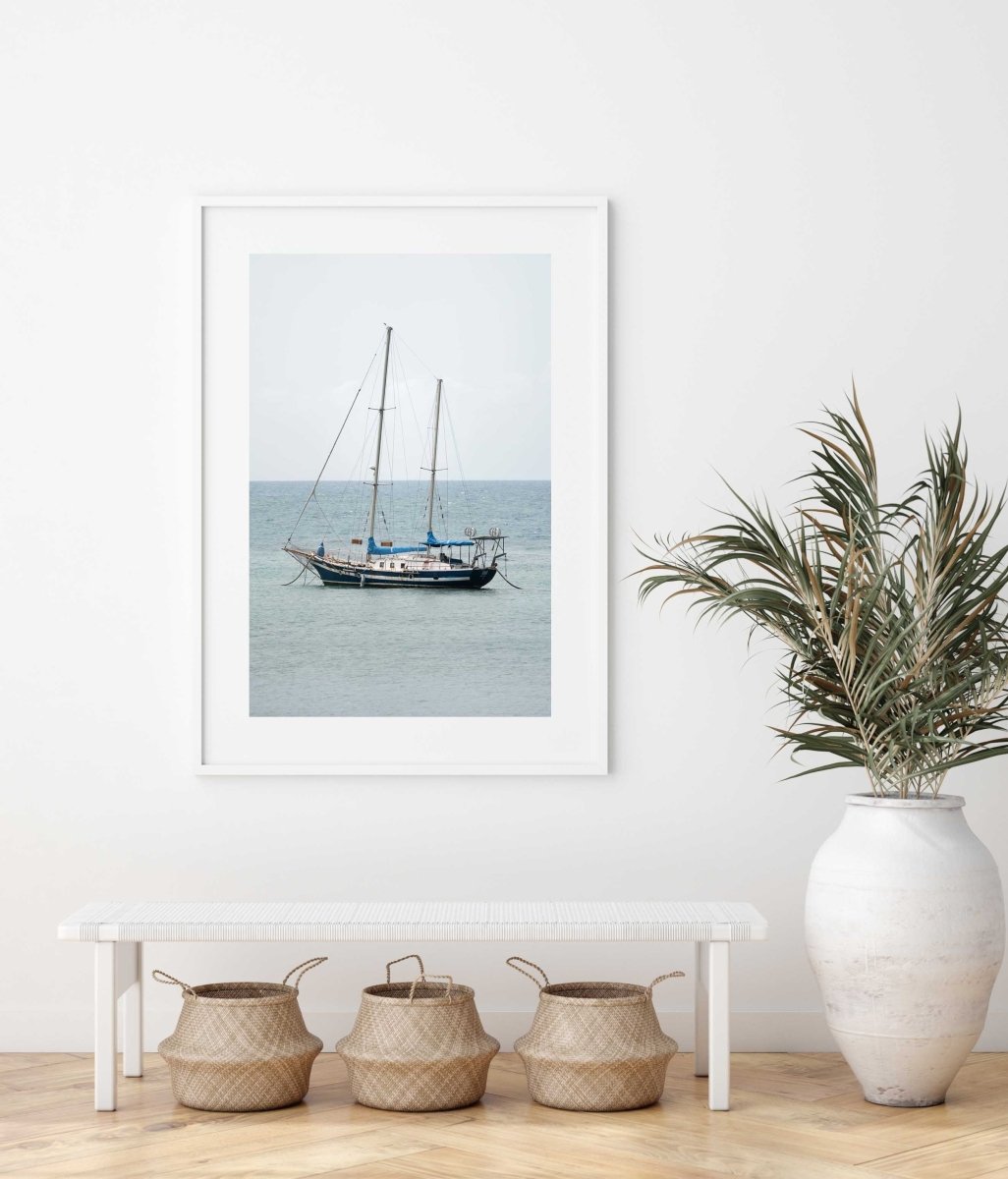 Framed Artwork with a white frame in an office space