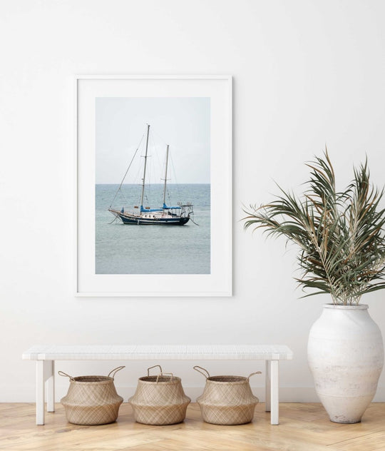Framed Artwork with a white frame in an office space