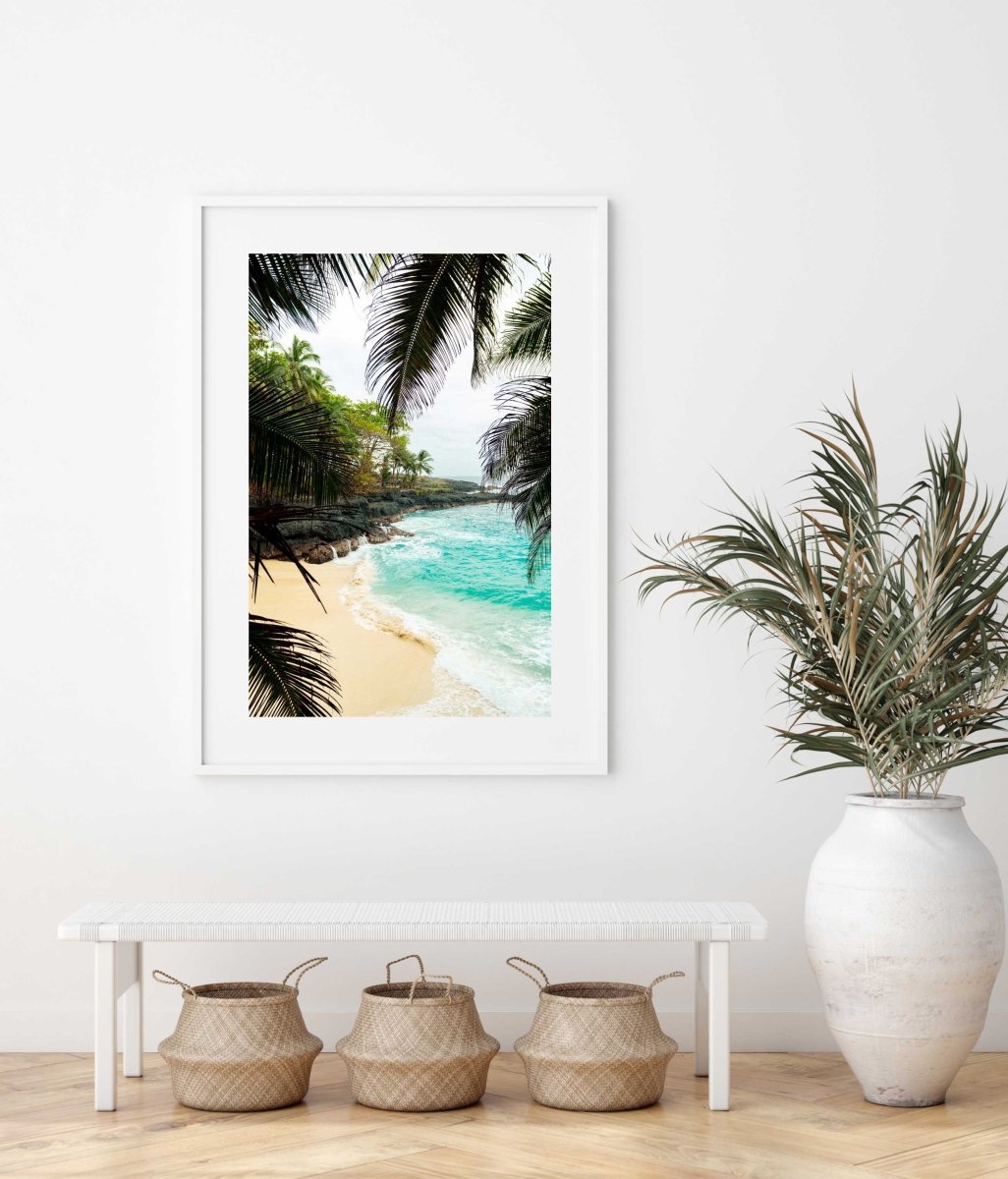 Framed Artwork with a white frame in an office space