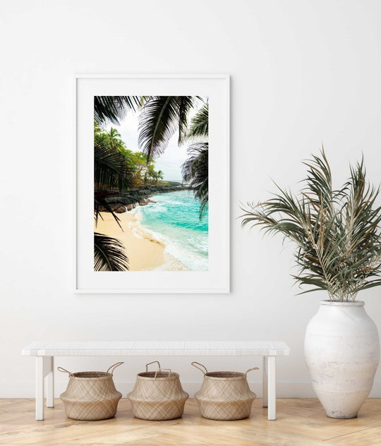 Framed Artwork with a white frame in an office space