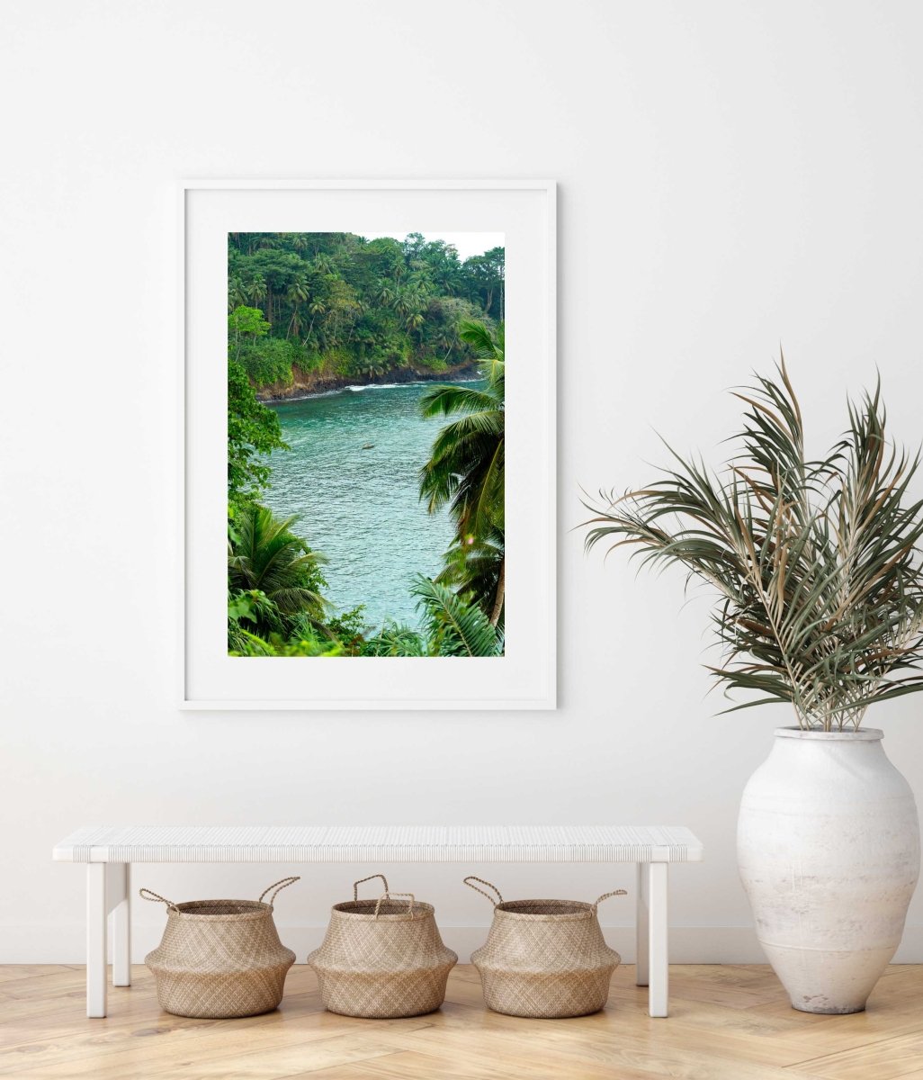 Framed Artwork with a white frame in an office space