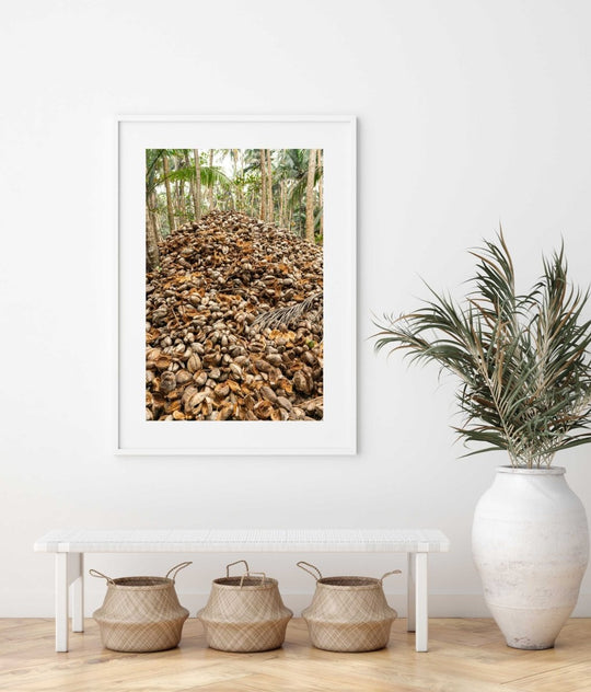 Framed Artwork with a white frame in an office space