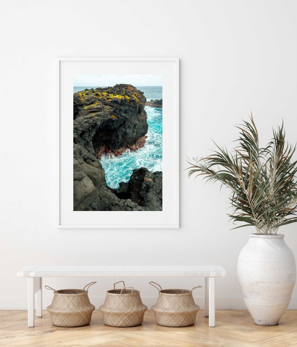 Framed Artwork with a white frame in an office space