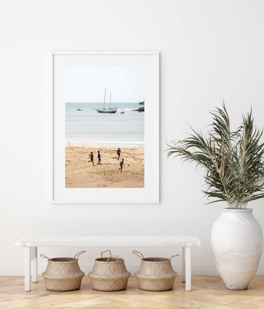Framed Artwork with a white frame in an office space
