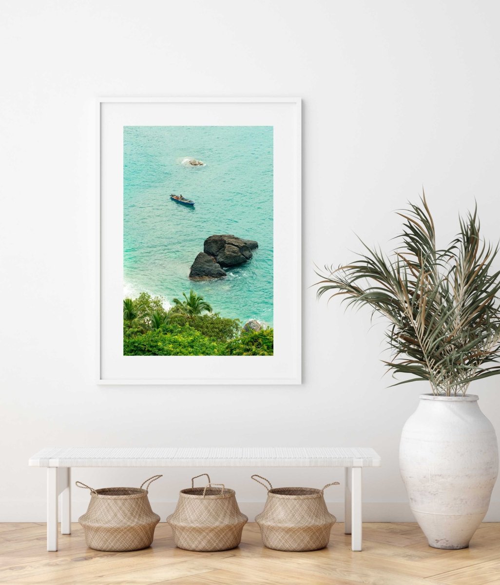 Framed Artwork with a white frame in an office space